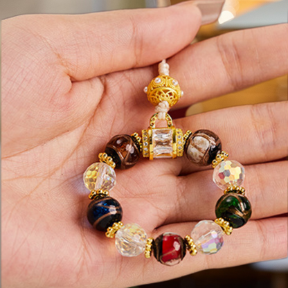 Five-Colored Glass & Incense Ash Charm | Ten Perfections Blessing & Protection