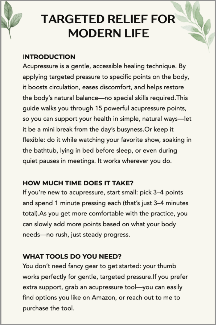 The Essential Acupressure Guide