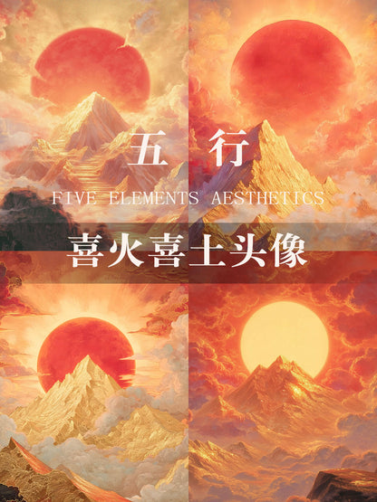Amplify Success & Stability: 'Mountain Fire' Element Avatar for Career & Life