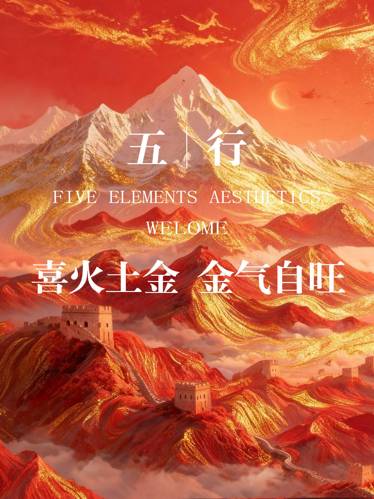 Harmonize Ambition & Fortune: 'Fire Earth Metal' Wallpaper for Success Flow