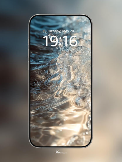 Clarity & Flow: 'Metal Water' Wallpaper for Wisdom & Smooth Success