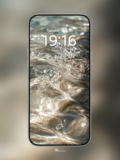 Clarity & Flow: 'Metal Water' Wallpaper for Wisdom & Smooth Success