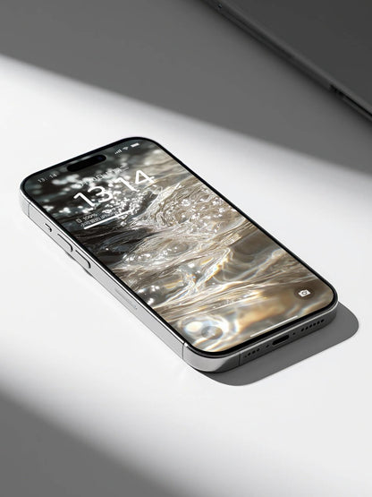 Clarity & Flow: 'Metal Water' Wallpaper for Wisdom & Smooth Success