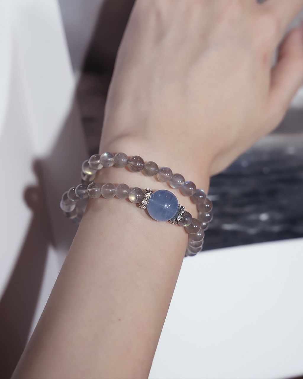 Echoes of the Past, Multi-Wrap Moonstone Bracelet, Soothe Your Mind