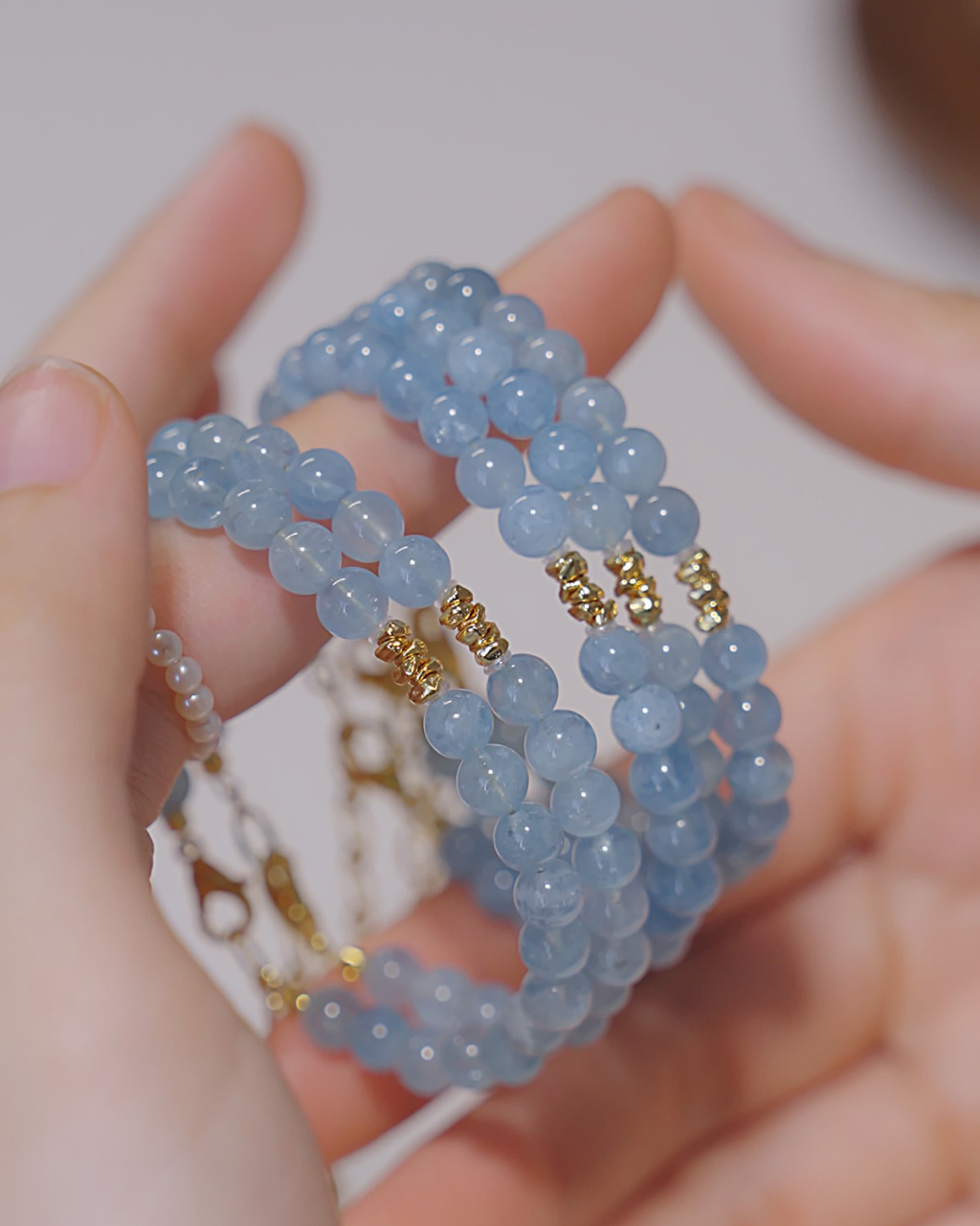 Everluck Aquamarine Bracelet, Emotional Balance