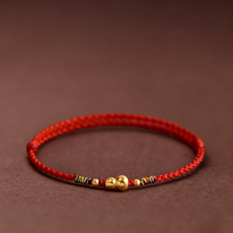 Red String Bracelet｜Gourd “Hulu”  - Luck, Health & Wealth Charm