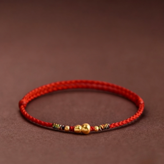 Red String Bracelet｜Gourd “Hulu”  - Luck, Health & Wealth Charm