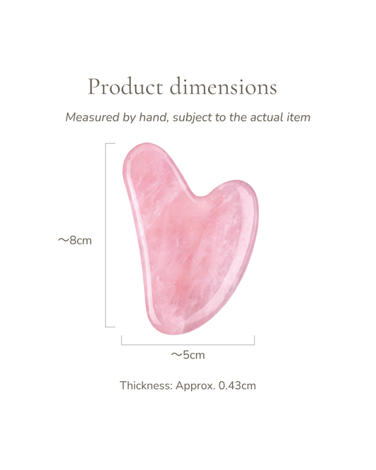 Crystal Gua Sha Board - Rose Quartz, For Soothing