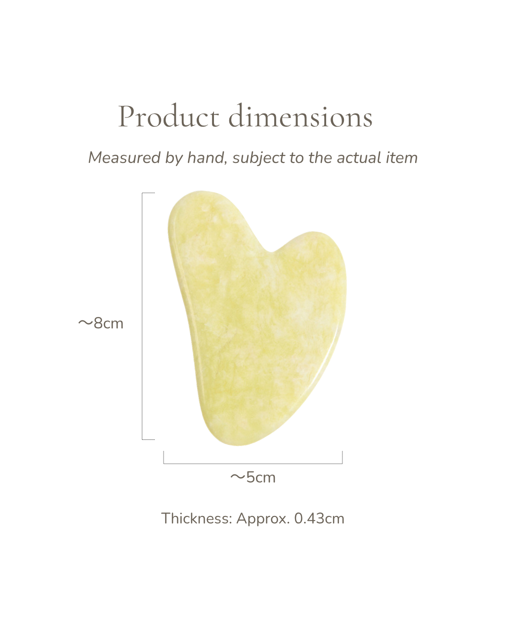 Jade Gua Sha Board - Lemon Jade - For Brighten