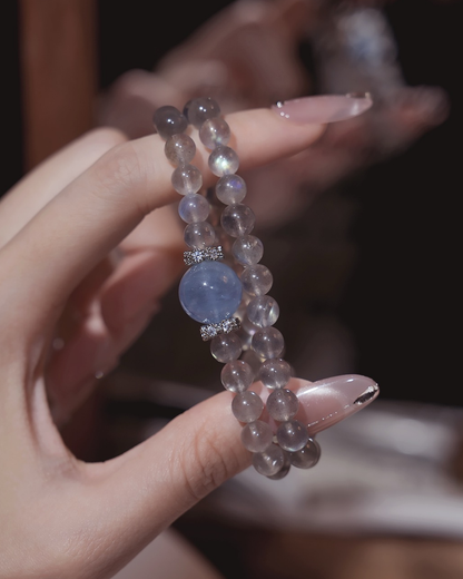 Echoes of the Past, Multi-Wrap Moonstone Bracelet, Soothe Your Mind