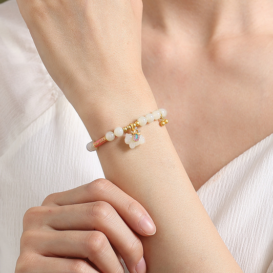 Bracelet｜2026 Horse Zodiac 925 Silver Charm Natural Stone Beads