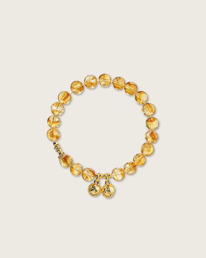 Golden Chime, Citrine Bracelet, Attract Wealth