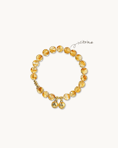 Golden Chime, Citrine Bracelet, Attract Wealth