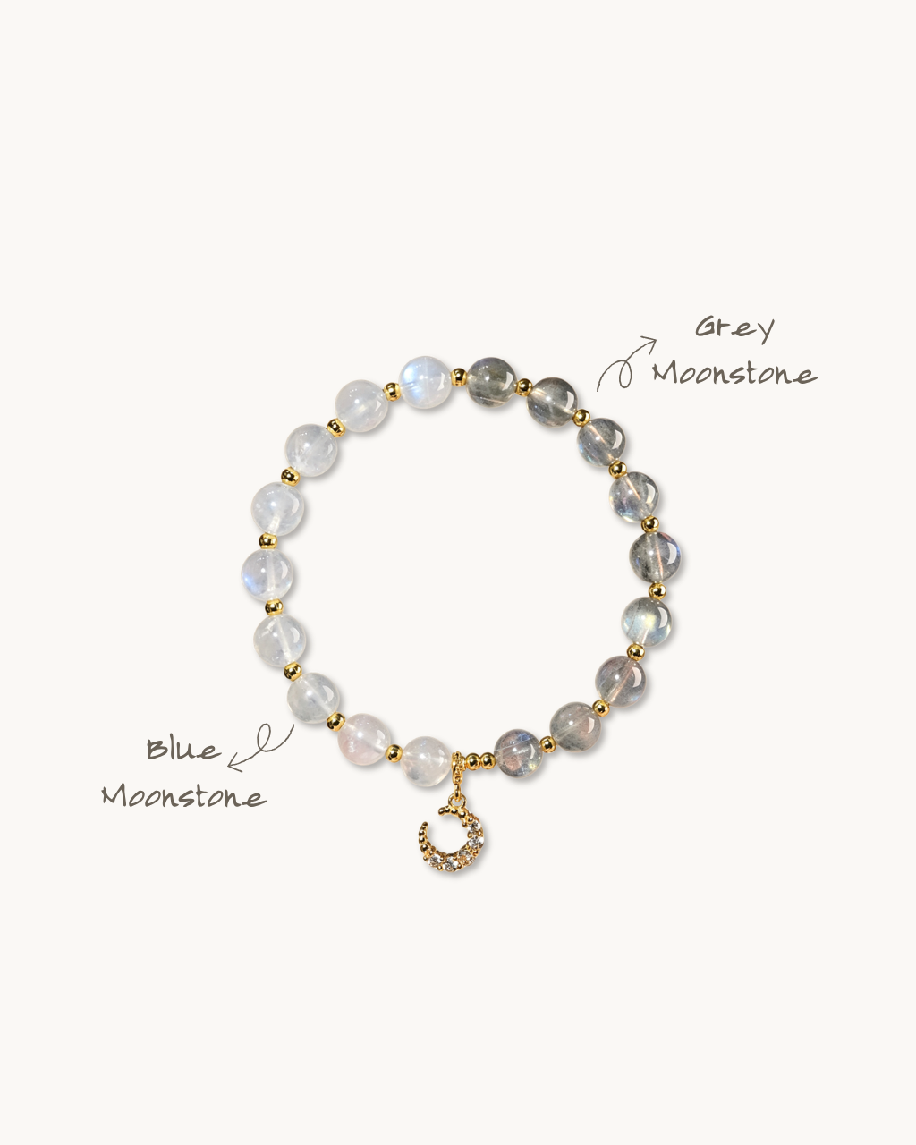 Moonlit Dream, Moonstone Bracelet, Rest & Receive