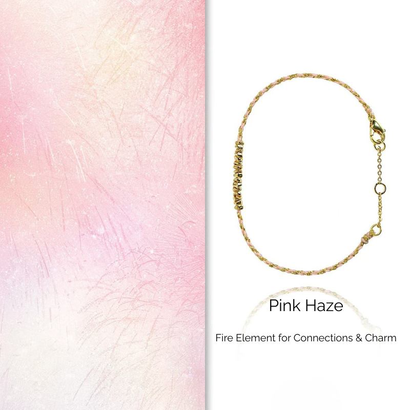 Bracelet | Five Elements Cord – Pink Haze —— Fire Element for Connections & Charm