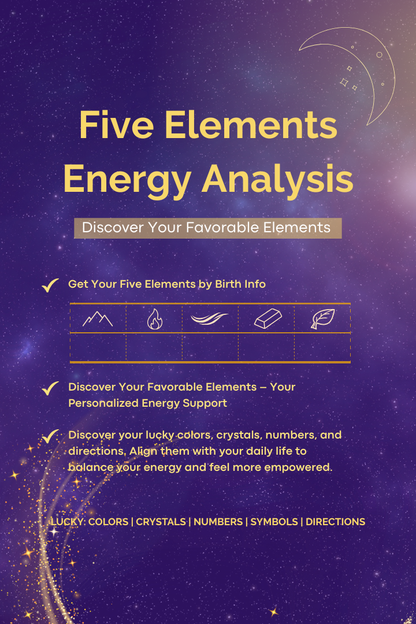 Five Elements Energy Analysis — Discover Your Favorable Elements & Lucky Colors