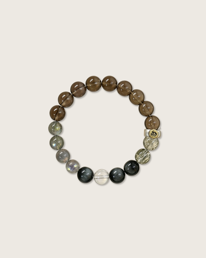 Turning Point, Smoky Quartz & Hawk's Eye Bracelet, Shift Your Fortune
