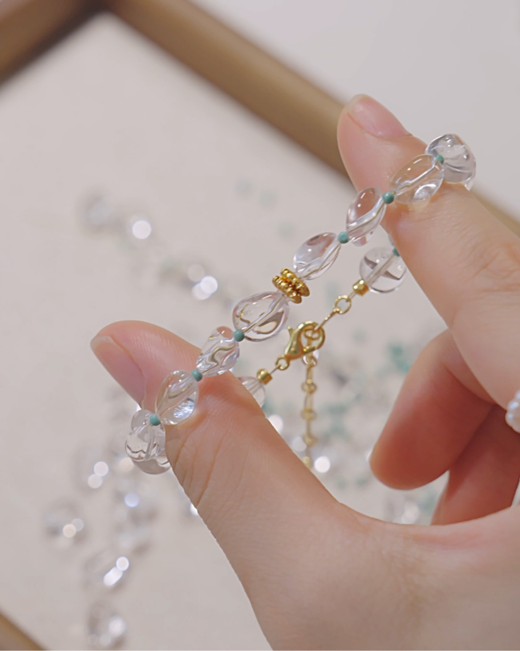 Freeform Series, No Compromise, Clear Quartz Bracelet, Protect Your Peace