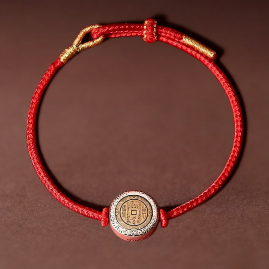 Red String Bracelet｜“Shan Gui” Talisman Coin Red String Bracelet - Powerful Taoist Protection Against Negativity