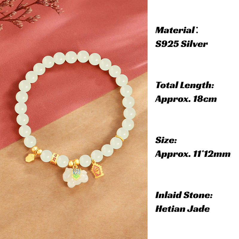 Bracelet｜2026 Horse Zodiac 925 Silver Charm Natural Stone Beads