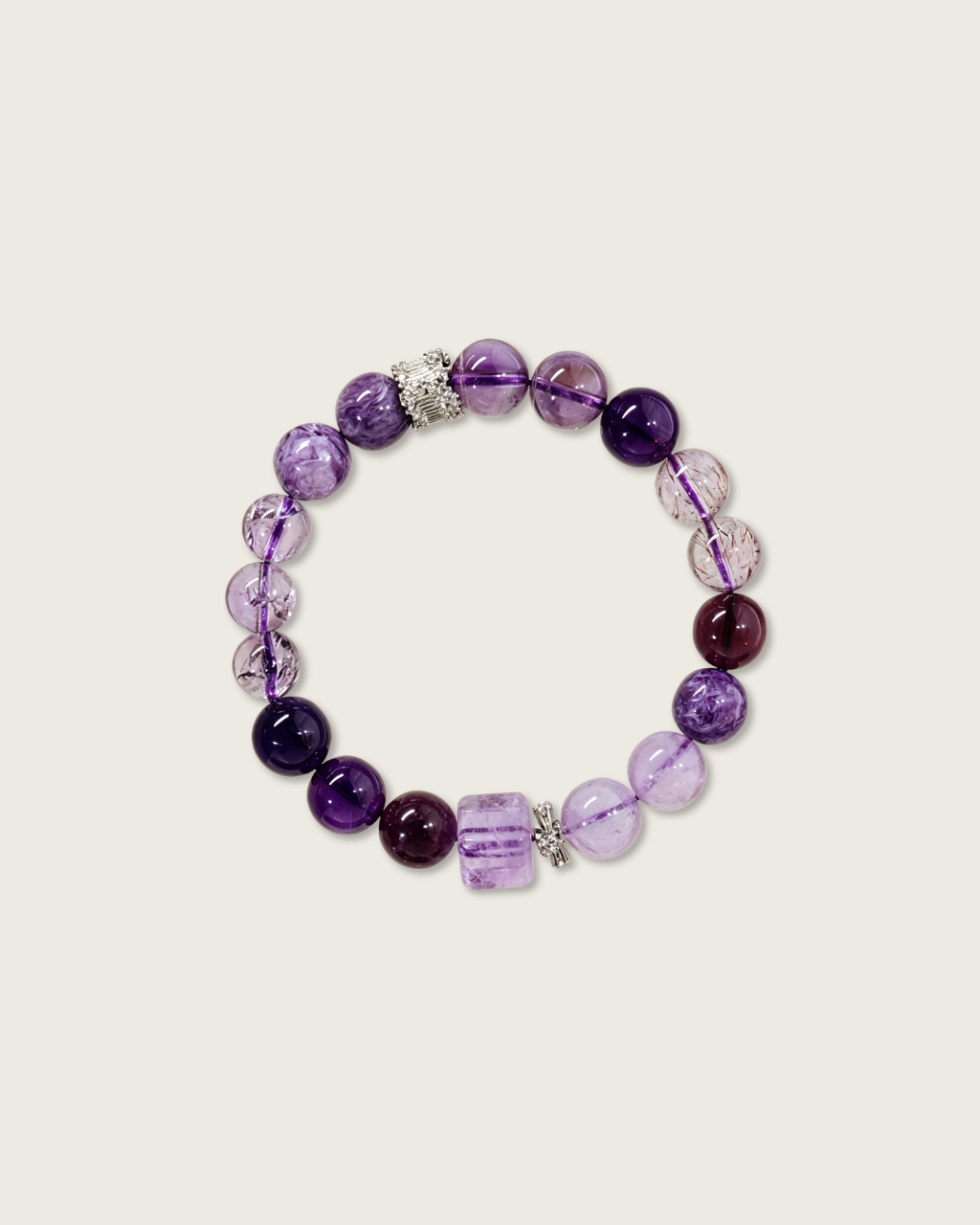 Nine Purple Fire, Nine Purple Crystals Bracelet, Shift Your Fortune