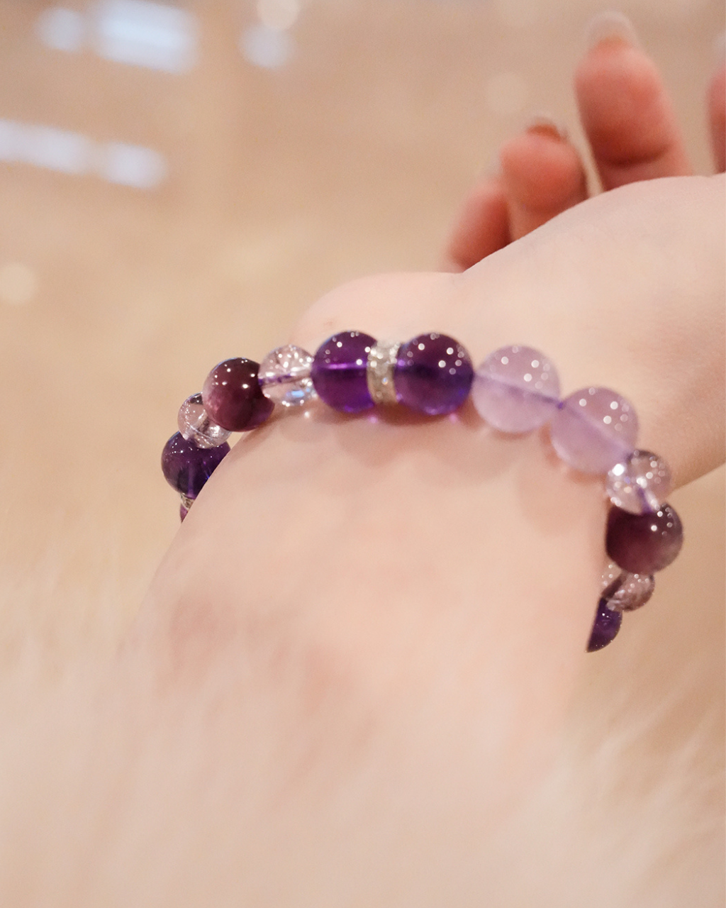 Nine Purple Fire, Nine Purple Crystals Bracelet, Shift Your Fortune