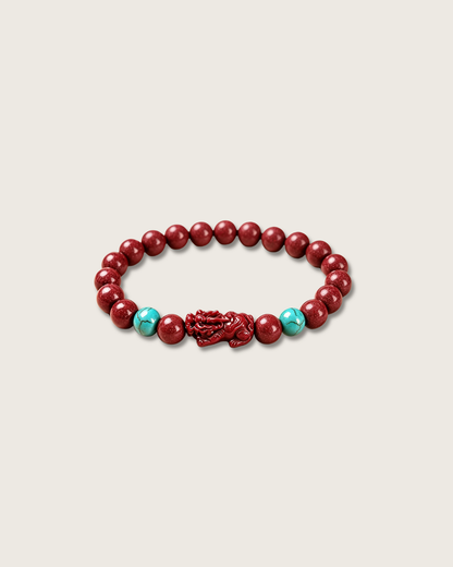 Cinnabar Pixiu Bracelet for Protection & Prosperity
