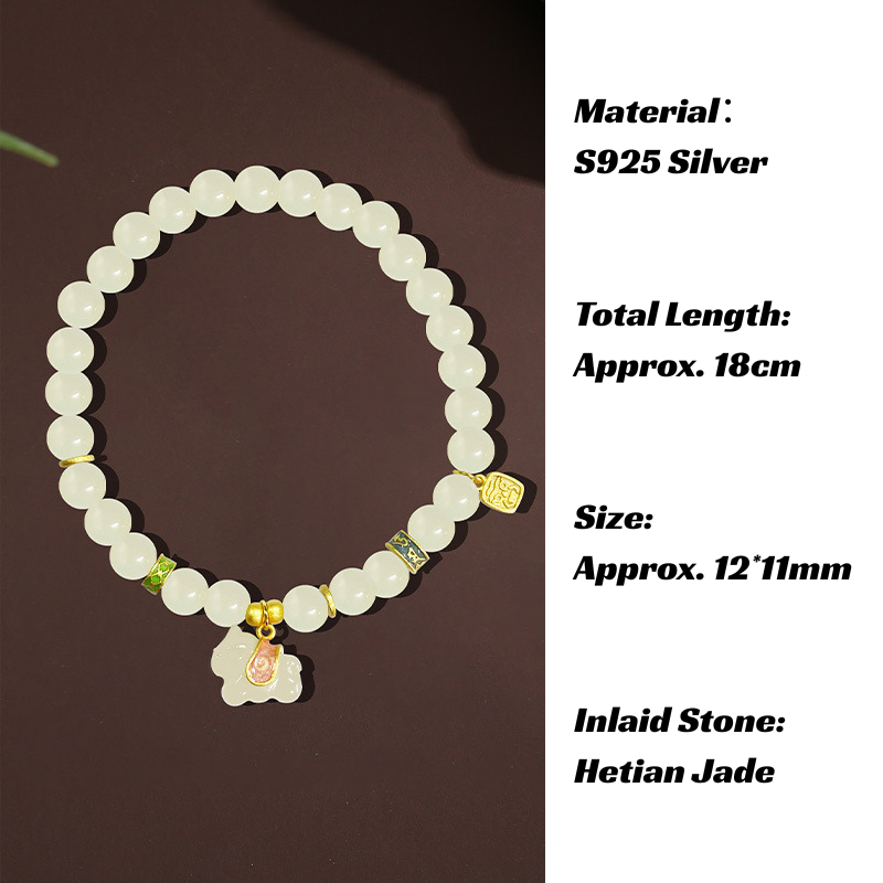 Bracelet｜2026 Horse Zodiac 925 Silver Charm Natural Stone Beads
