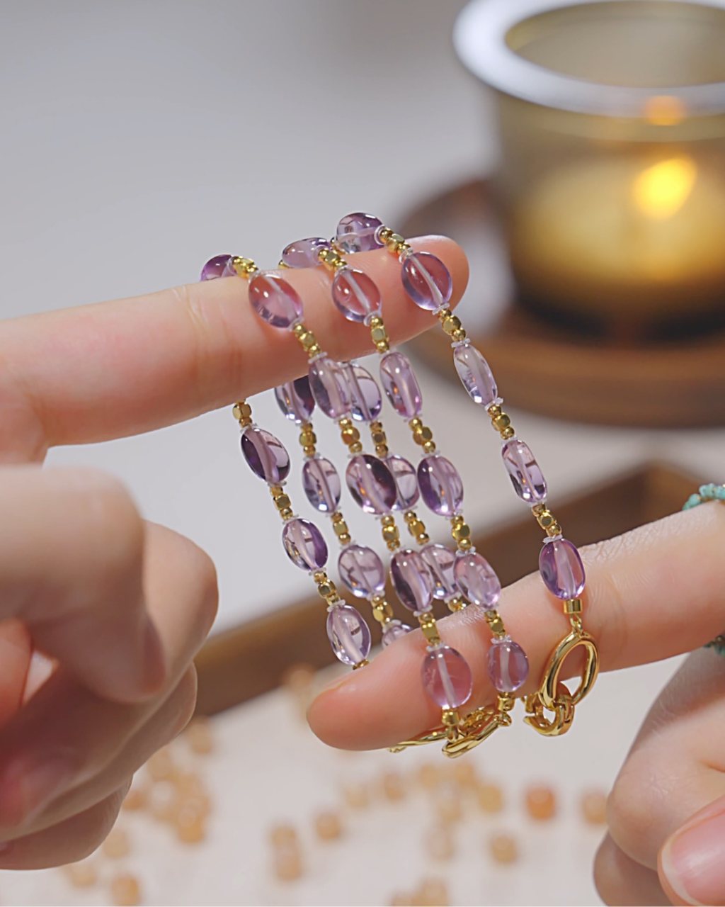 Freeform Series, Star Wish, Amethyst Bracelet, Elevate Your Vibration
