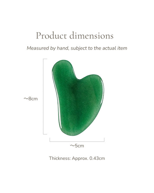 Jade Gua Sha Board - Green Aventurine, For Puffiness Relief