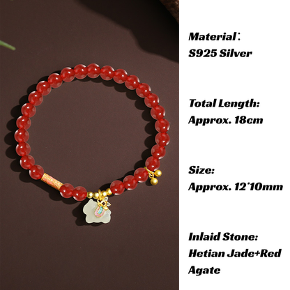 Bracelet｜2026 Horse Zodiac 925 Silver Charm Natural Stone Beads