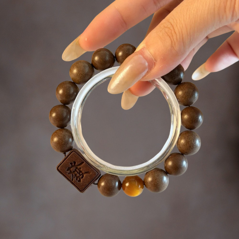 Herbal Incense Bracelet｜"Golden Tiger's Eye & Hexiang Disc", Protection & Focus, Various Herbal Recipes Available