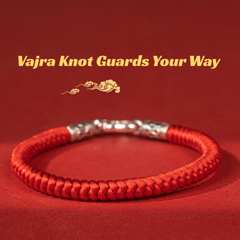 Red String Bracelet｜Tibetan Vajra Knot Bracelet - Handwoven Red Cord