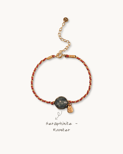 Chinese Zodiac Rooster Bracelet, Bless Your 2026