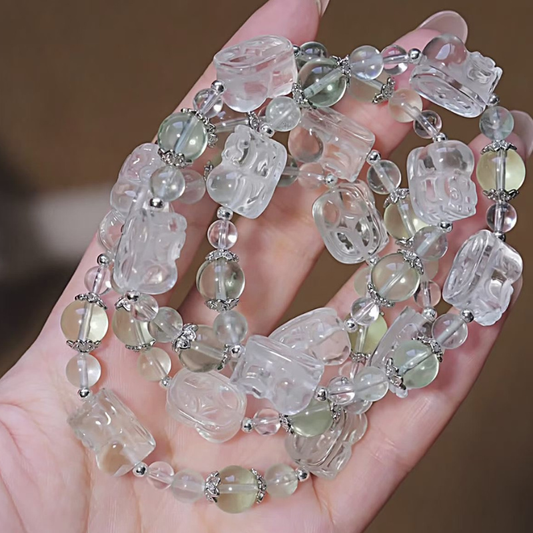 Bracelet | Pixiu Wealth Vault – Green Quartz Pixiu for Career Growth