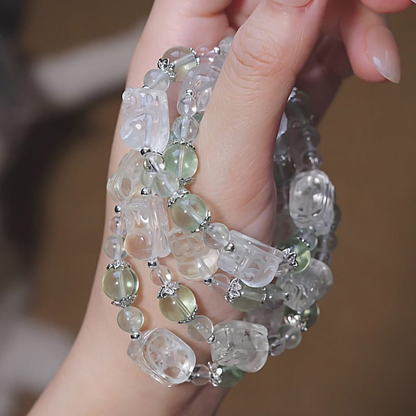 Bracelet | Pixiu Wealth Vault – Green Quartz Pixiu for Career Growth