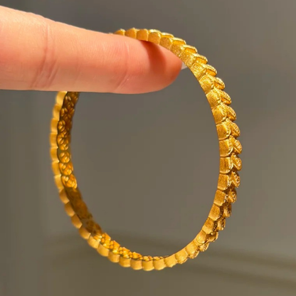 Gold-Plated 925 Silver｜ Wheat Ear Bangle