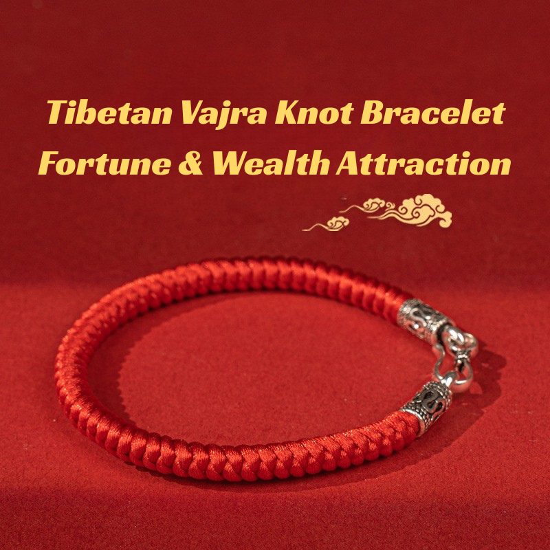 Red String Bracelet｜Tibetan Vajra Knot Bracelet - Handwoven Red Cord