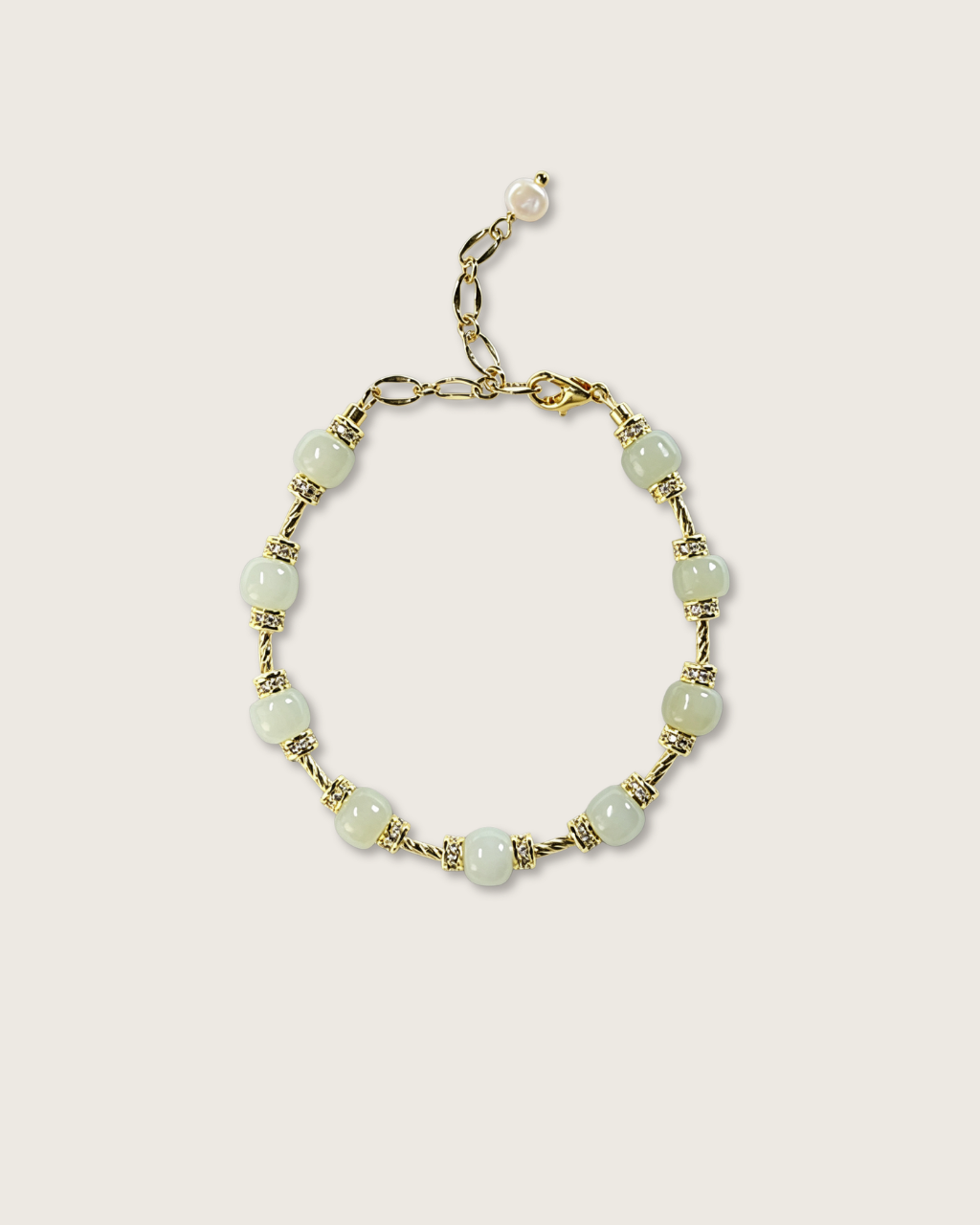 Freeform Series, Rainy Season, Hetian Jade Bracelet, Calm Your Mind