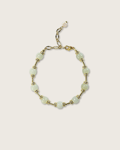 Freeform Series, Rainy Season, Hetian Jade Bracelet, Calm Your Mind