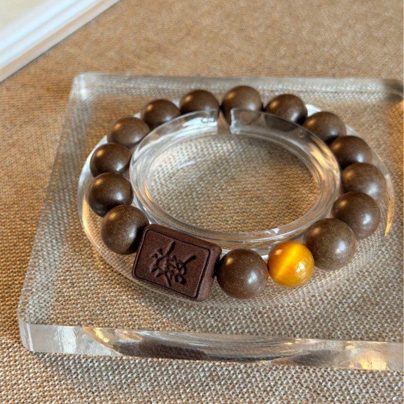 Herbal Incense Bracelet｜"Golden Tiger's Eye & Hexiang Disc", Protection & Focus, Various Herbal Recipes Available
