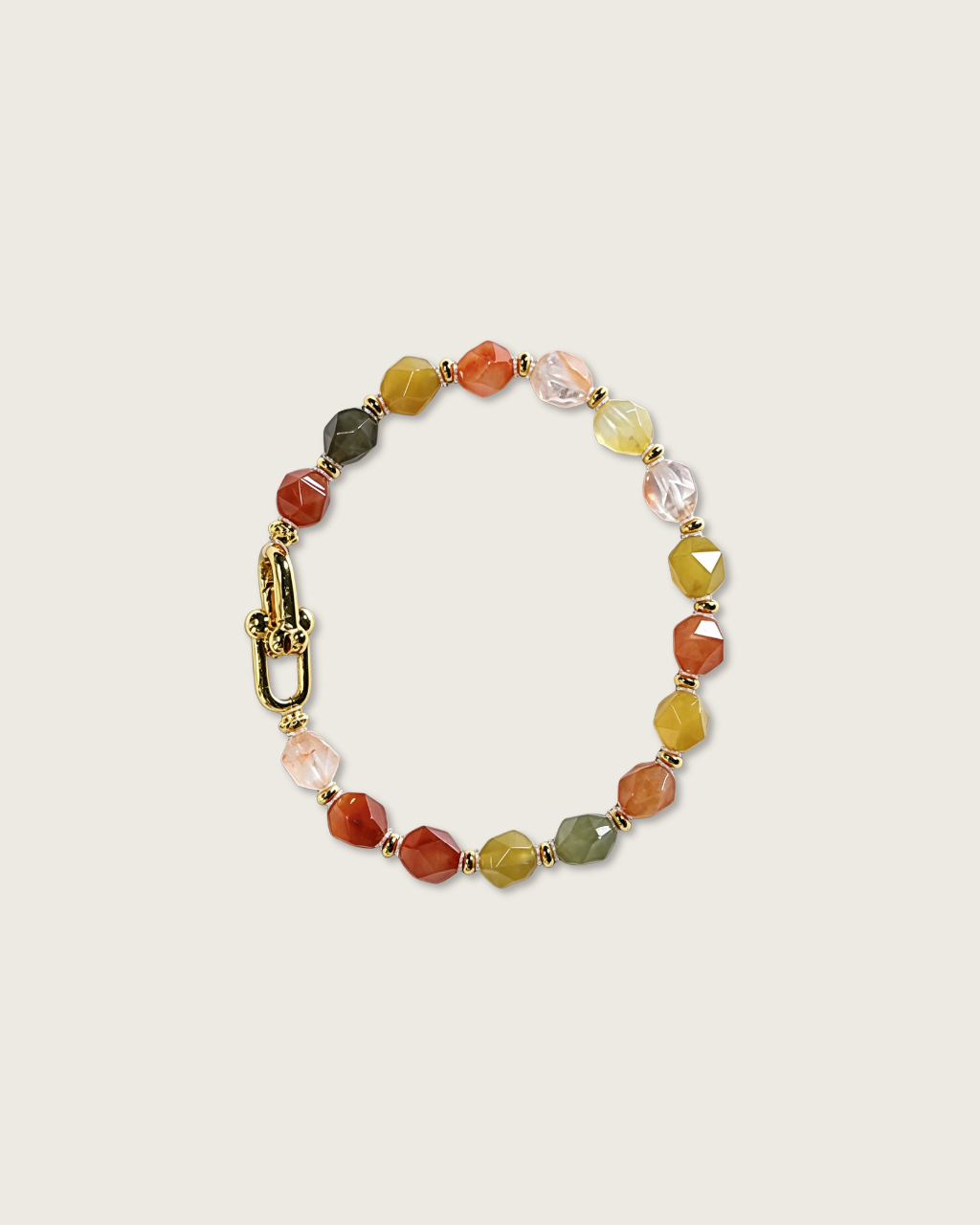 Freeform Series, Coral Sea, Multi Rutilated Quartz Bracelet, Shifts Fortune