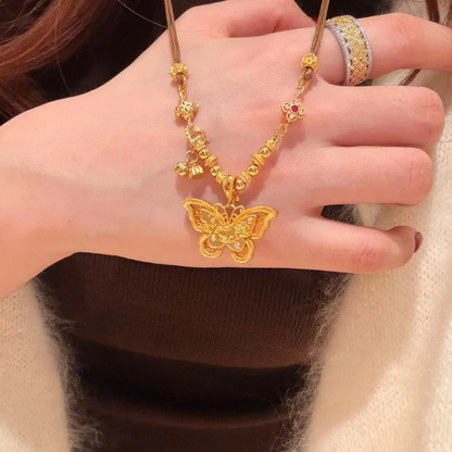 Gold-Plated 925 Silver｜Butterfly Necklace – Grace & Transformation