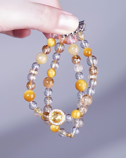 Watch Band – Golden Path Citrine & Golden Tiger's Eye, Fortune