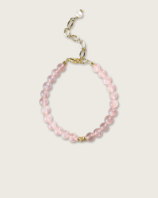 Everluck Rose Quartz Bracelet, Attract Love