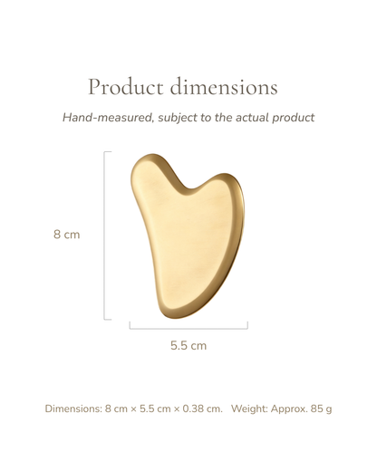 Heart-Shaped Gua Sha Board - Brass, For Face & Body