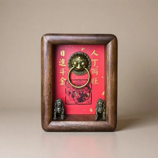 Feng Shui Magnetic Door Chime | Solid Walnut Doorbell for Wealth & Protection