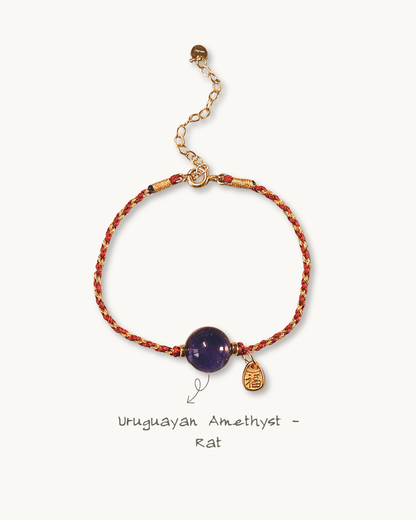 Chinese Zodiac Rat Bracelet, Bless Your 2026