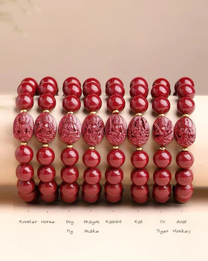 Cinnabar Zodiac Guardian Bracelet for Blessing & Guardianship