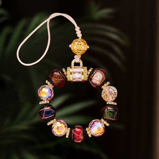 Five-Colored Glass & Incense Ash Charm | Ten Perfections Blessing & Protection